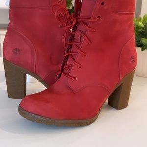 Timberland Limited Release High Heeled Bootie - color: Red